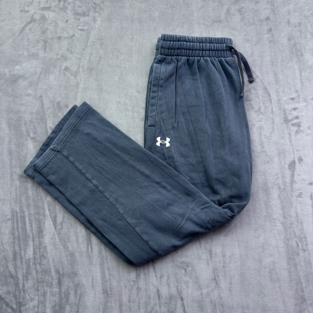 Under Armour Mens Rival Fleece Sweatpants Gray Straight Leg Joggers L 1379868